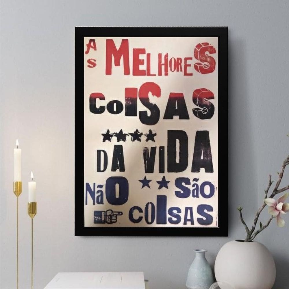 Quadro Decorativo As Melhores Coisas Da Vida 33X24Cm