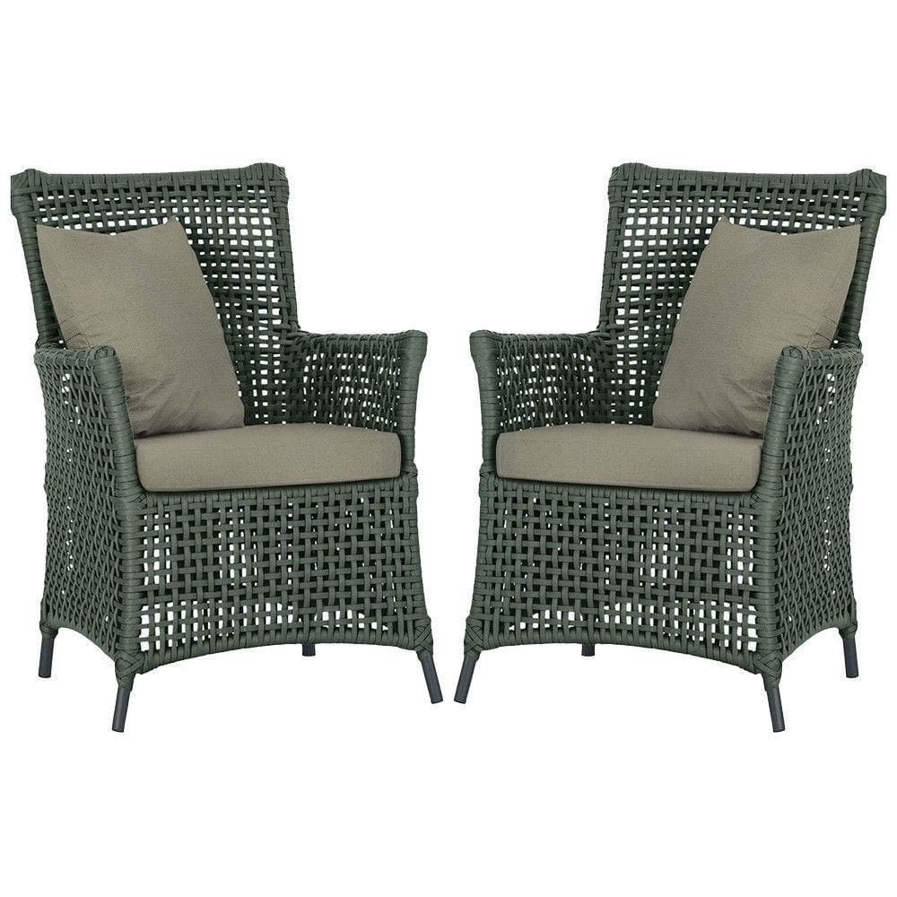 Poltronas Igapó Alumínio Pintura Preta Corda Náutica E8 Verde