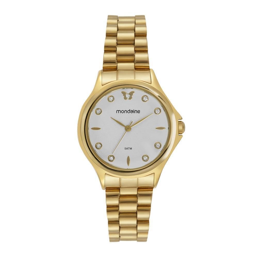 Relogio Mondaine Feminino Ref: 99760Lpmvde1 Casual Dourado