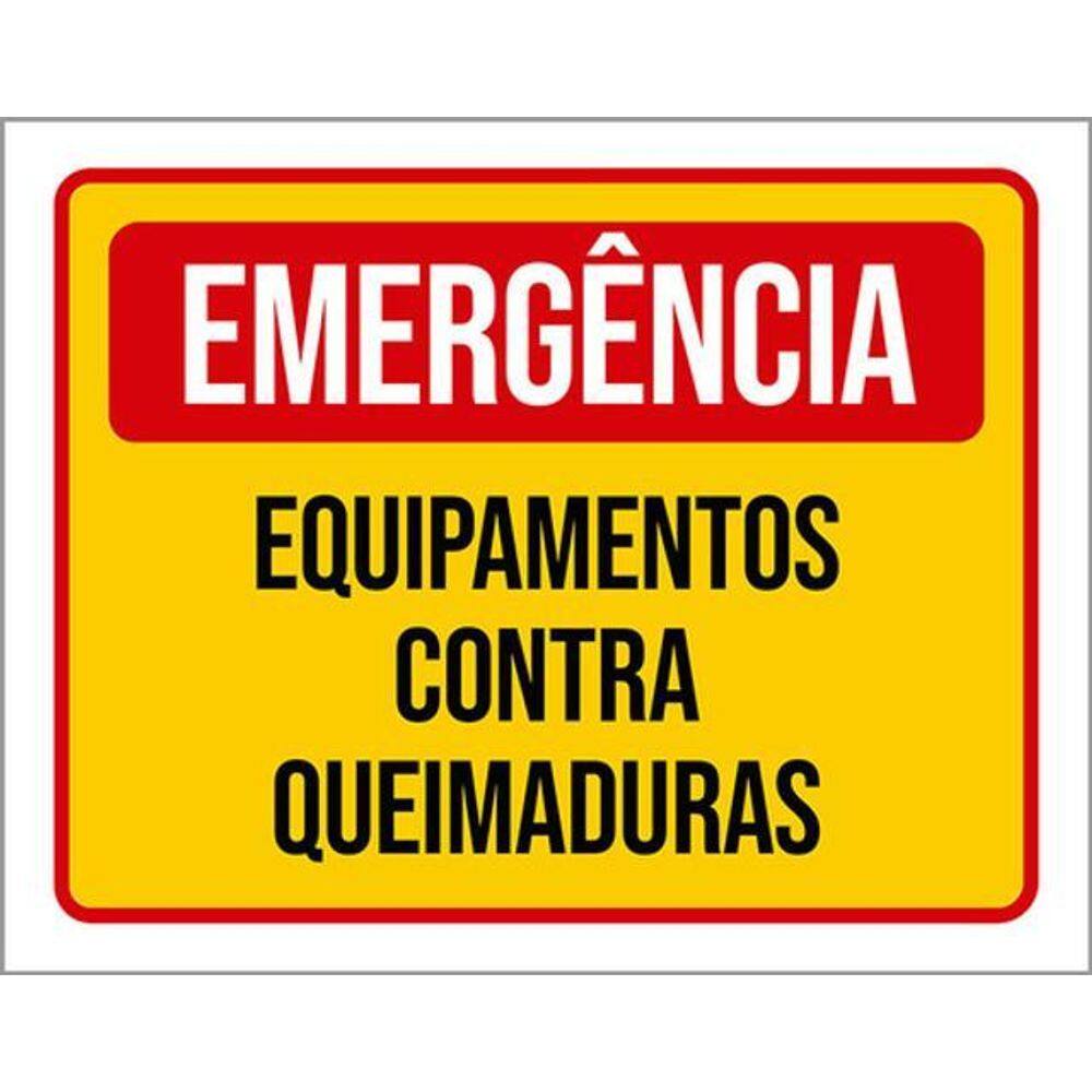 Kit 3 Placas Emergência Equipamento Queimaduras