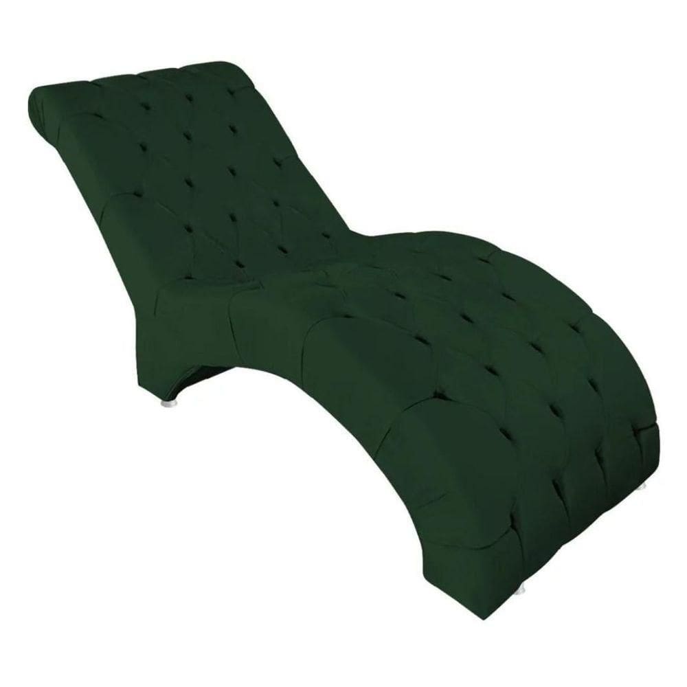 Recamier Divã Espreguiçadeira Para Sala E Cliníca Liz Suede verde
