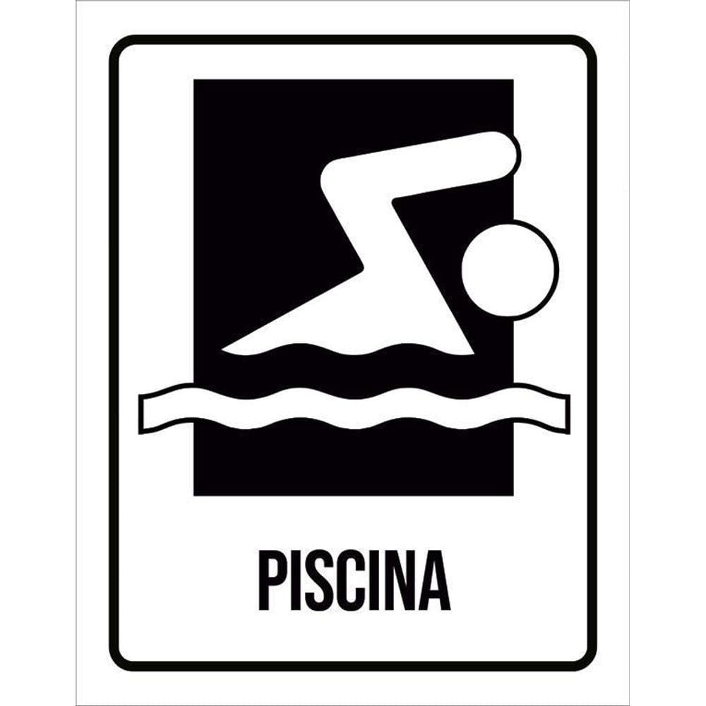 Kit 3 Placas Condomínio Ambiente Piscina