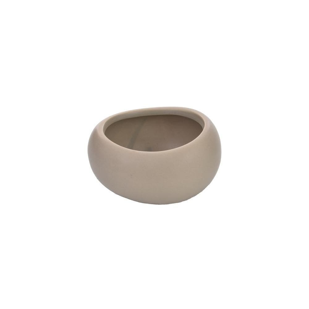 Porta Velas Pierre Cinza Cl 10X5X9Cm Cerâmica