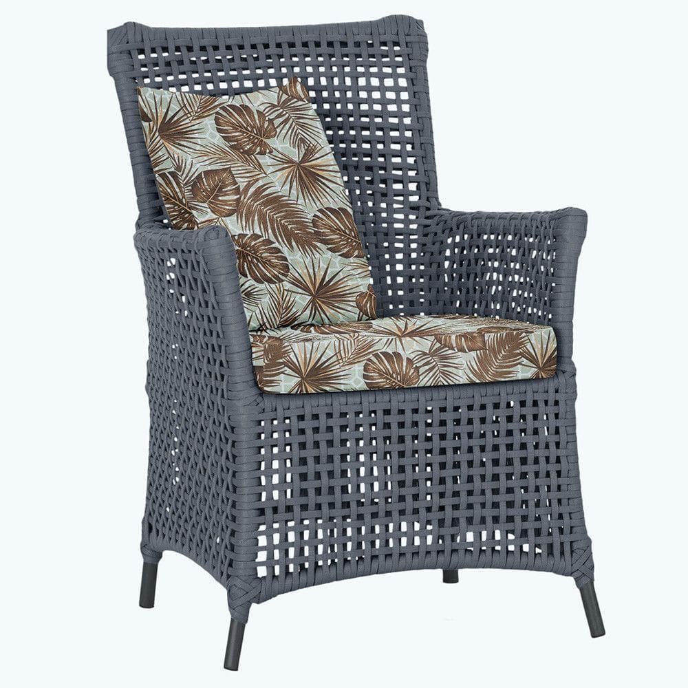 Poltrona Igapó Alumínio Micro Pintura Preta Corda Náutica E6 Prata