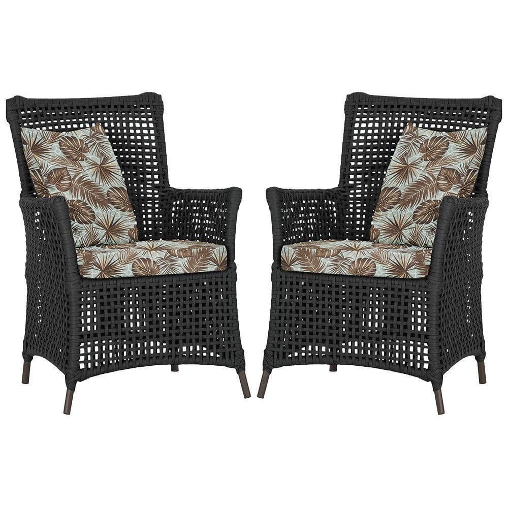 Poltronas Igapó Alumínio Pintura Marrom Corda Náutica E6 Preto