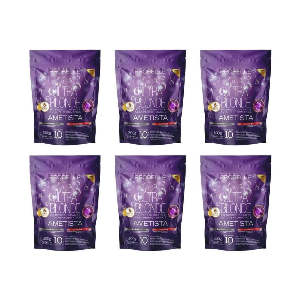 Po Descolorante Probelle 300G Ametista - Kit Com 6Un