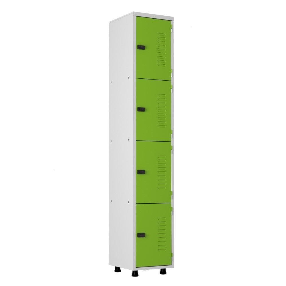 Armário Aço 4 Portas Academia Guarda Volume Ea701 Verde