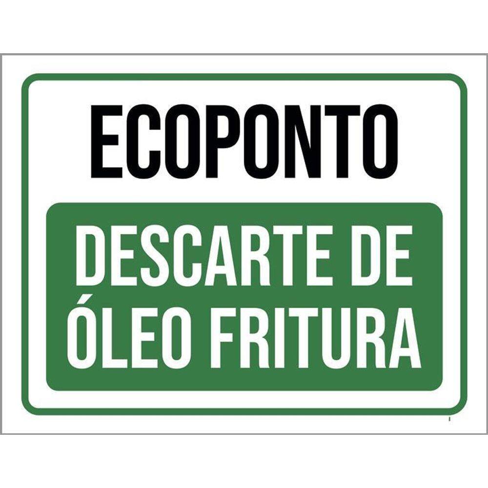 Kit 3 Placas Ecoponto Descarte De Óleo Fritura