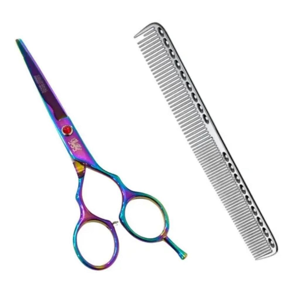 Tesoura Fio Laser Profissional Pente De Metal Ferro