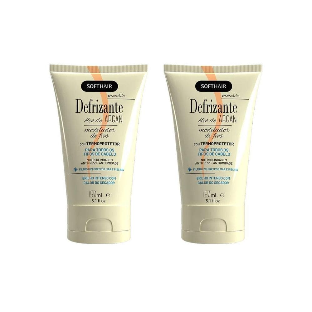Defrizante Soft Hair 150G Argan - Kit Com 2Un