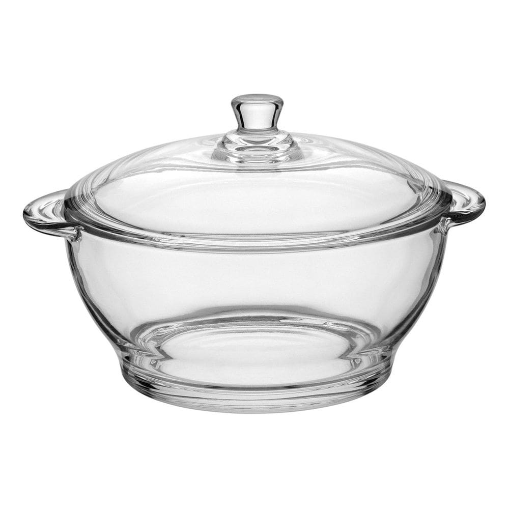 SALADEIRA 16x26x26cm 2,5L VIDRO TRANSP COM TAMPA BOWL TIGELA