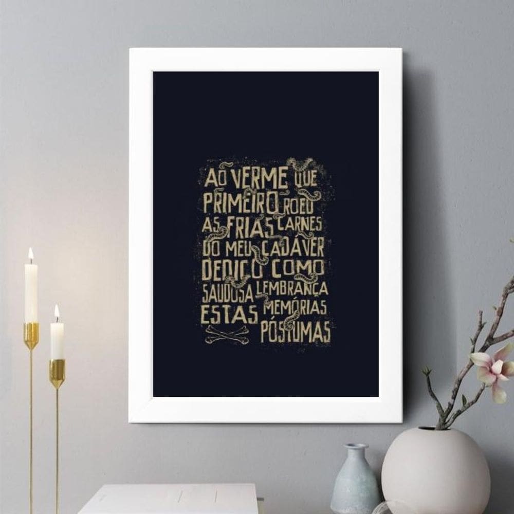 Quadro Decorativo Memorias Postumas 45X34Cm