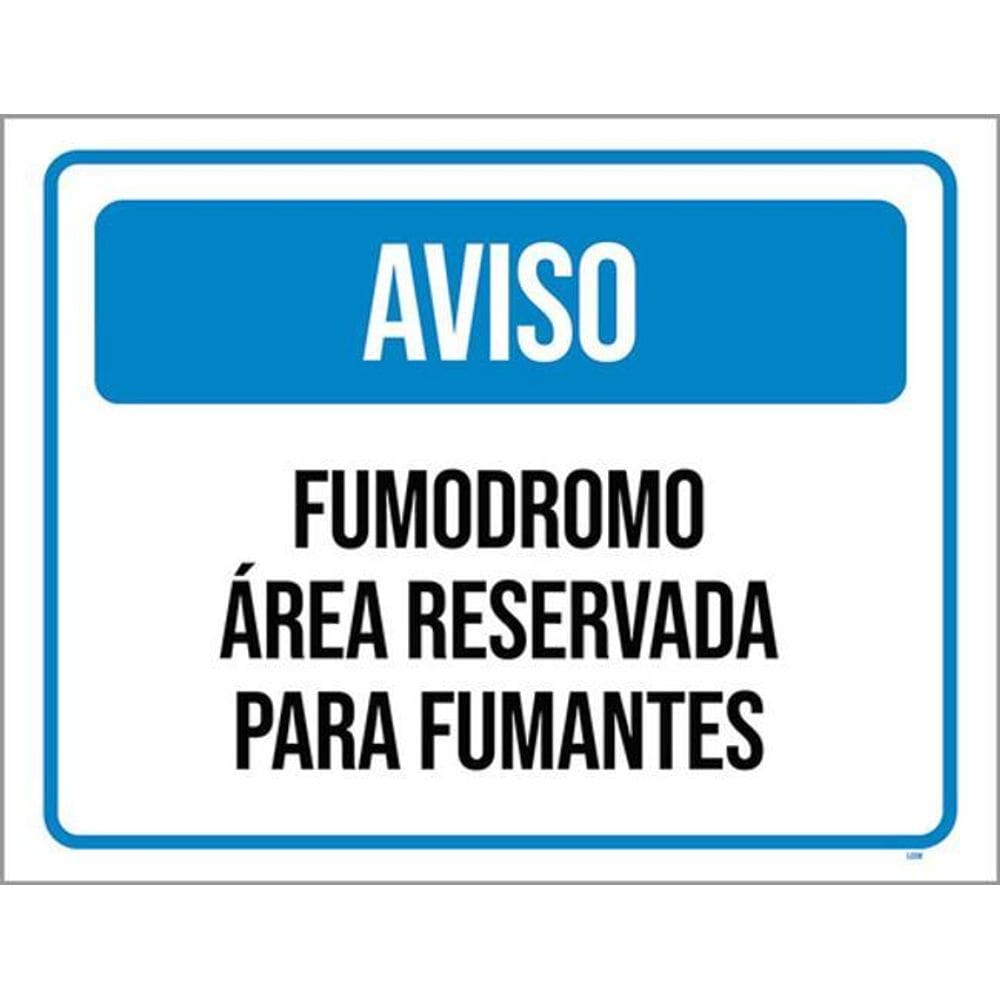 Kit 3 Placas Aviso Fumodromo Área Reservada Para Fumantes