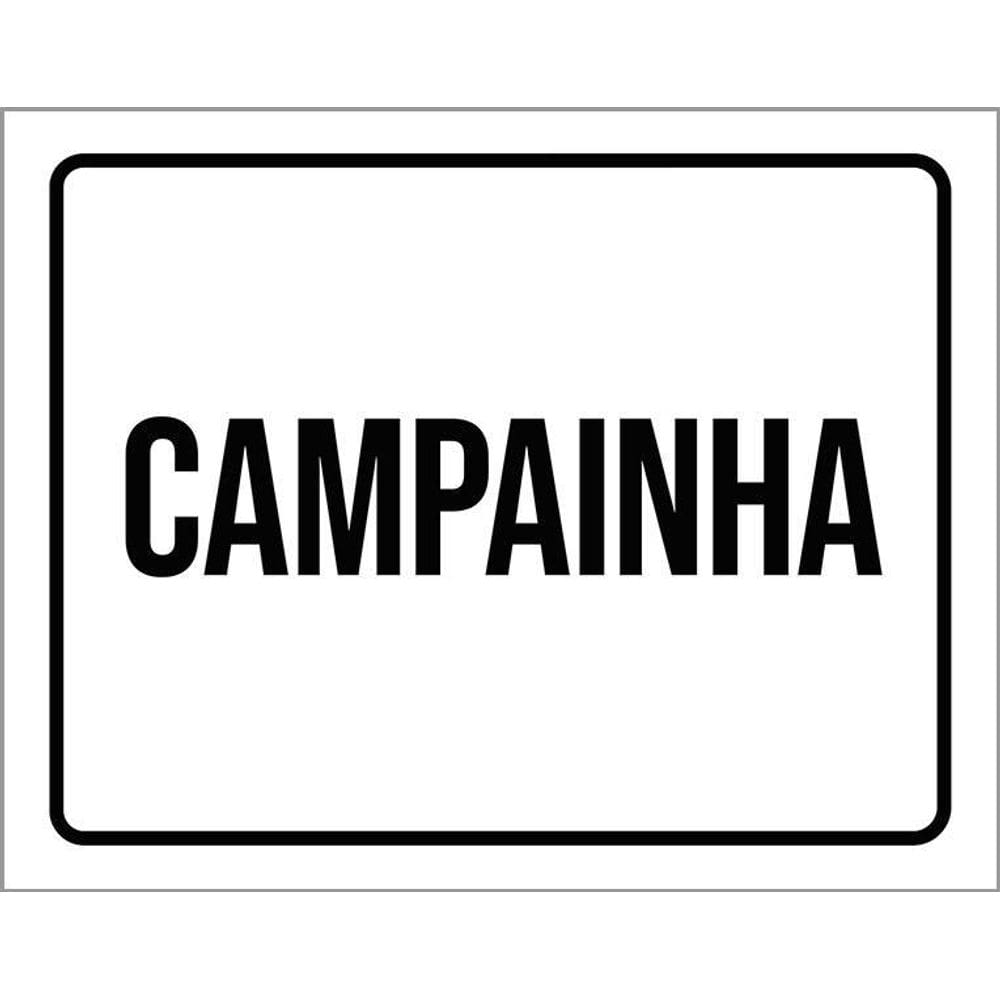 Kit 3 Placas Sinalização Ambiente Campainha