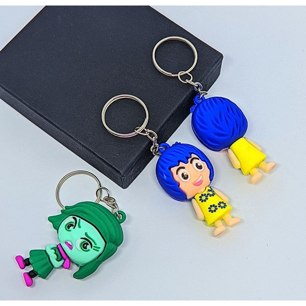 Chaveiro com Mini Boneco 3D Emborrachado Personagem Divertidamente 2 Filme Emoções Chaveiros Divertida Mente Lembrança