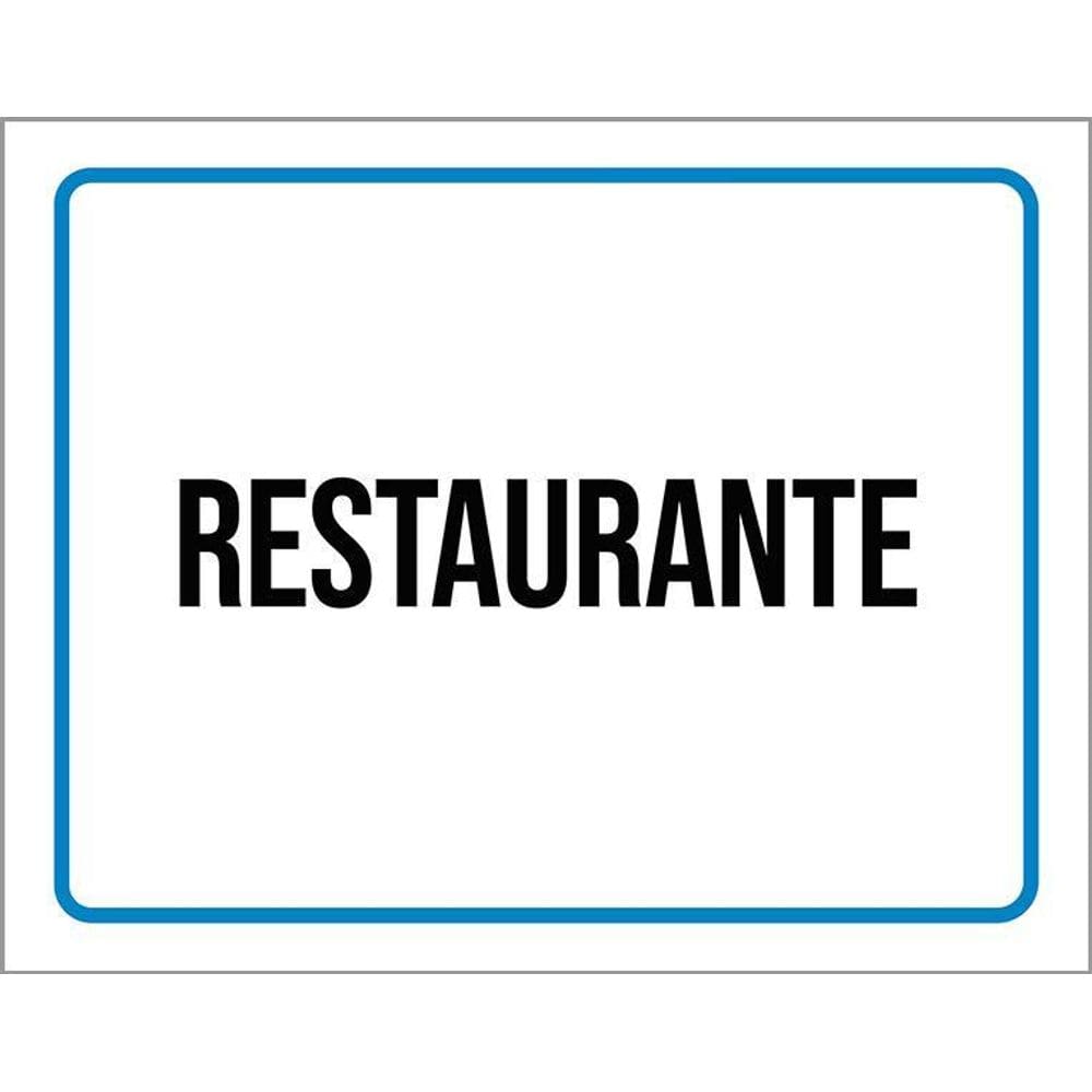 Kit 3 Placas Ambiente Sinalização Setor Restaurante