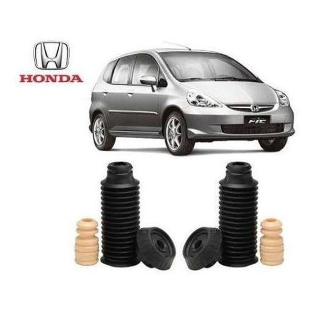 2 Kit Coxim Batente Coifa Dianteiro Honda Fit 2003 2004 2005 2006
