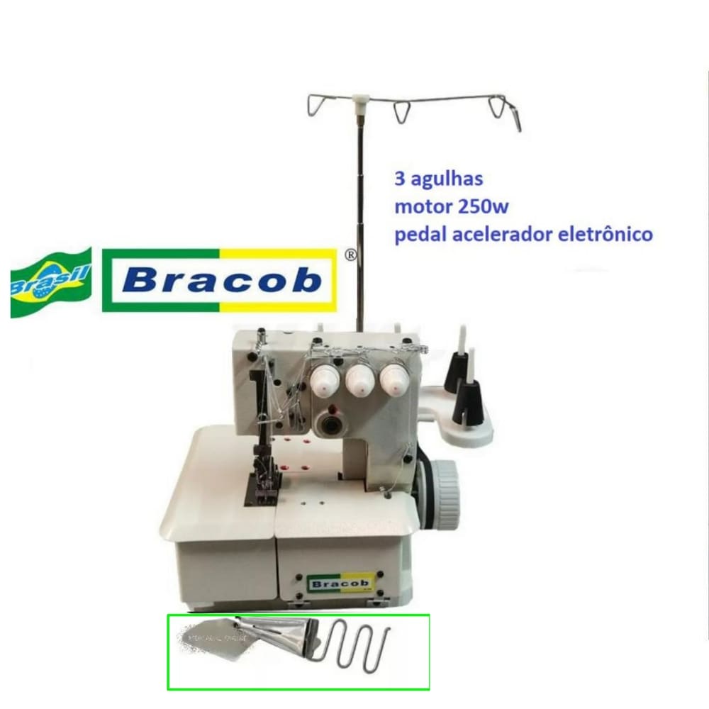 Galoneira -Bracob com motor 250w 3Agulhas com Vies 25mm-220V