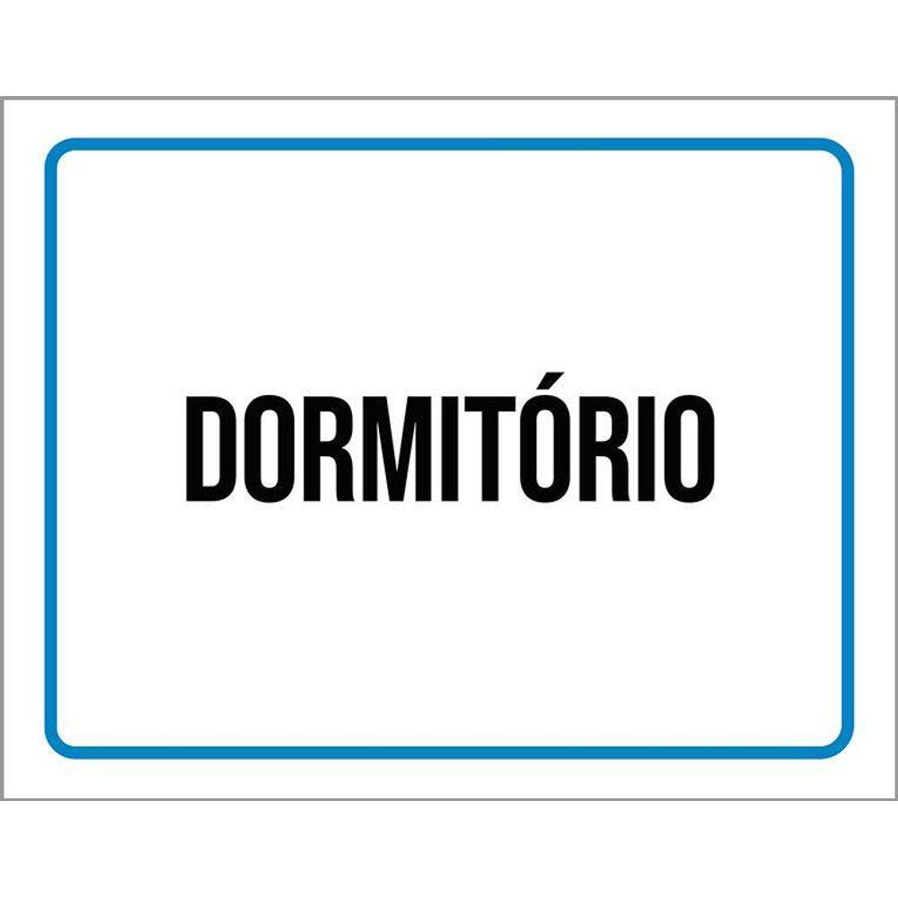 Placa Sinalização Ambiente Dormitório 36X46