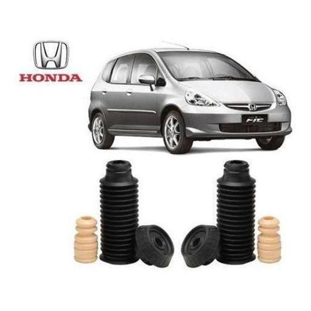 Kit Coxim Batente Coifa Dianteiro Honda Fit 2003 2004 2005 2006