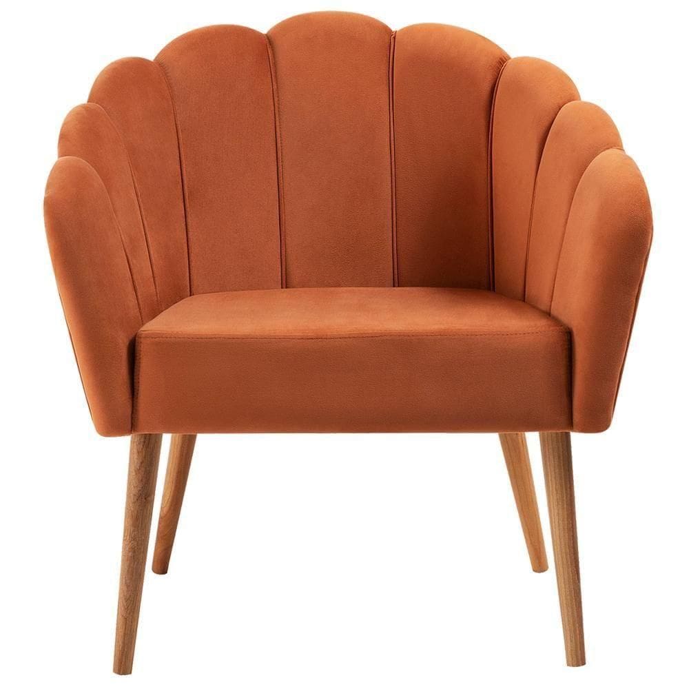 Poltrona Decorativa Pes Tauari 7049 Veludo Caramelo Dmobiliario Caramelo