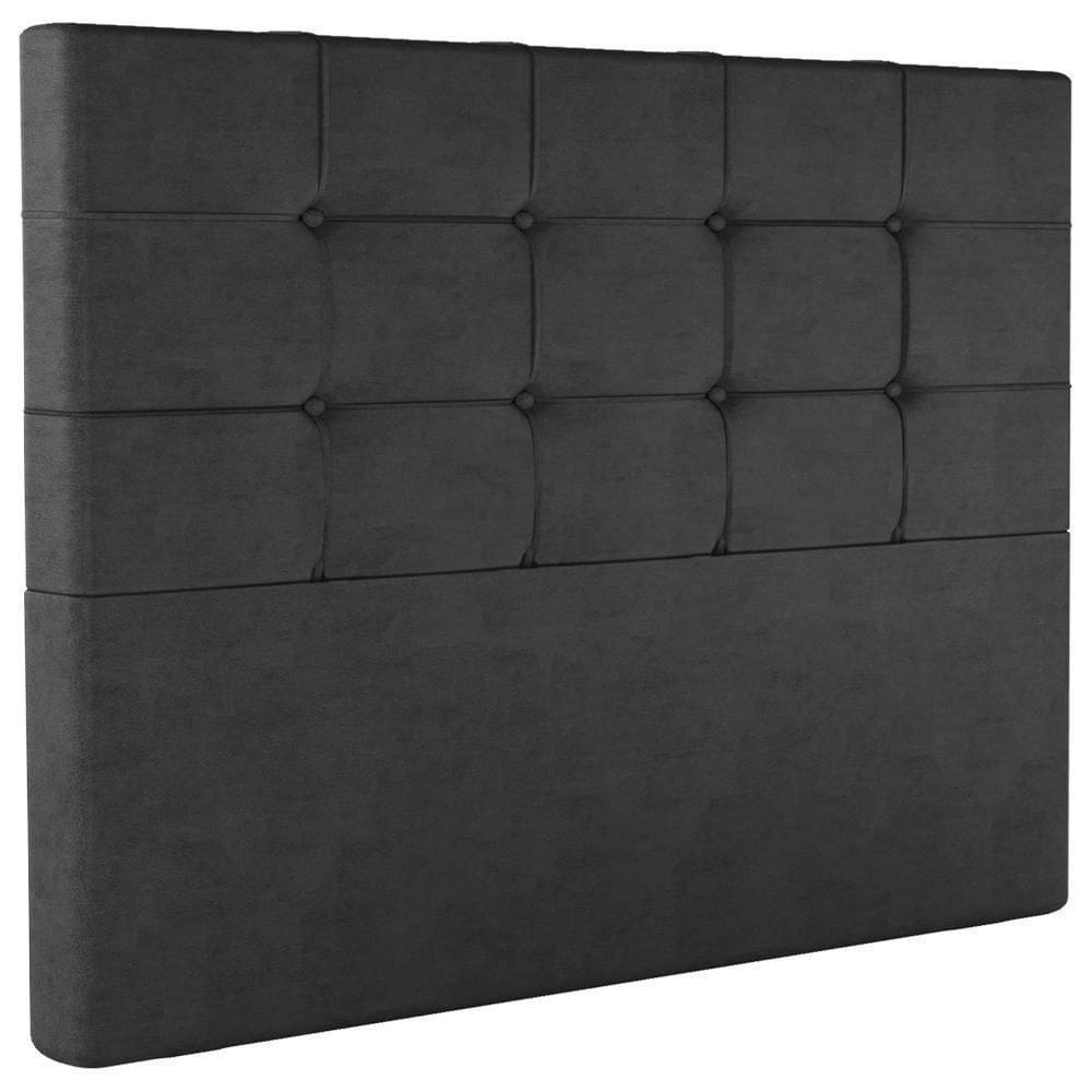 Cabeceira Casal 138 Cm Berlin Veludo Preto Soon Preto