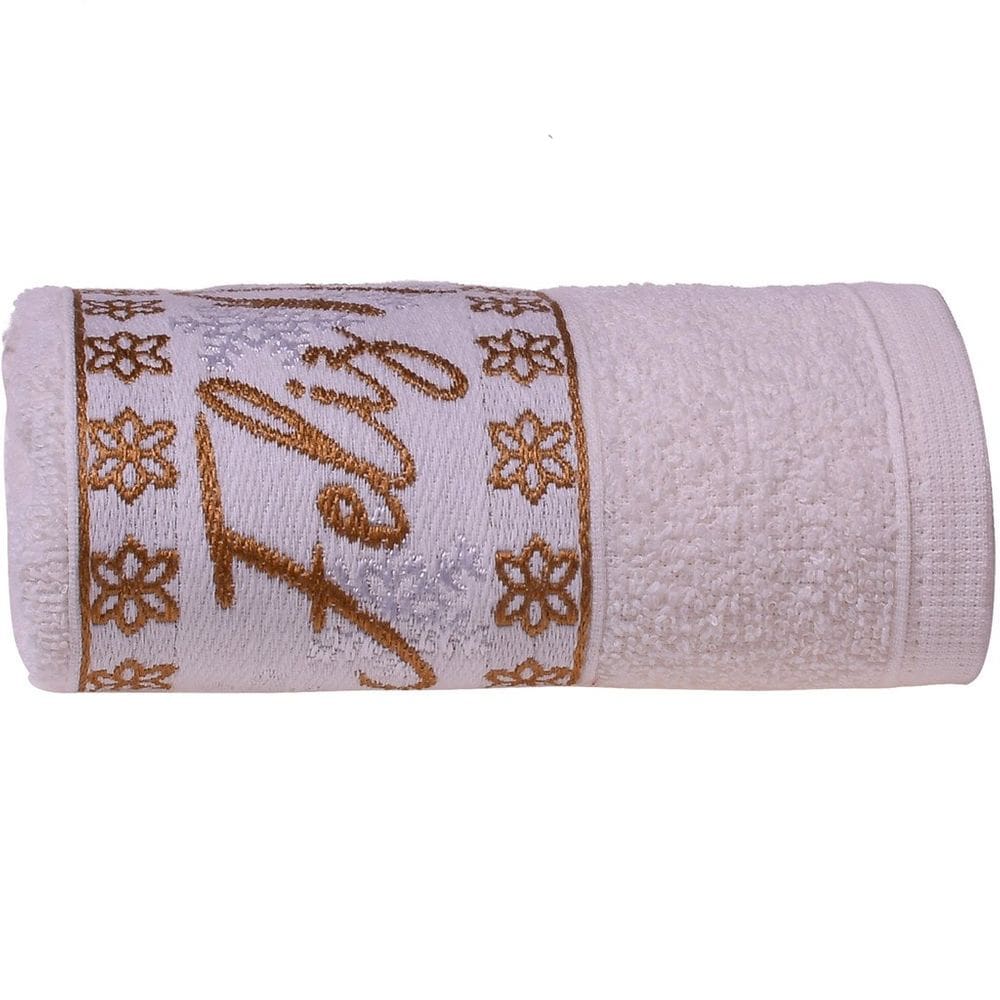 Kit 6 Toalha de Rosto Feliz Natal Bordada Jacquard 45x68cm