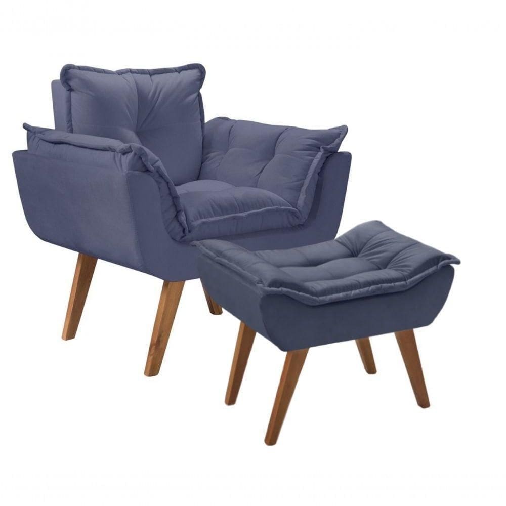 Kit Poltrona Opalla Com Puff Moveis D Salla