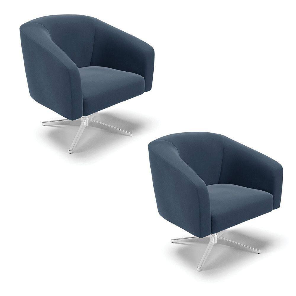 Kit 02 Poltronas Stella Azul Marinho