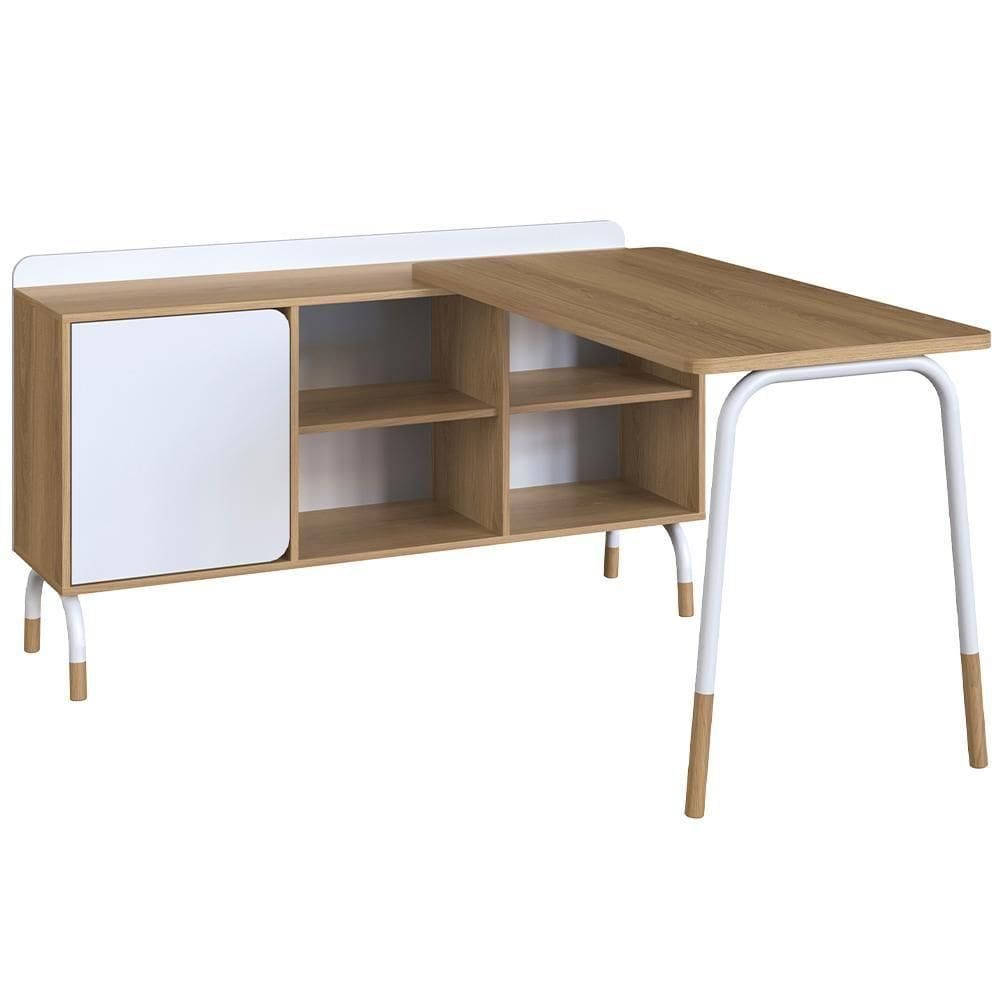 Mesa Escrivaninha Em L 28004 Hanover Branco Artesano Hanover Branco