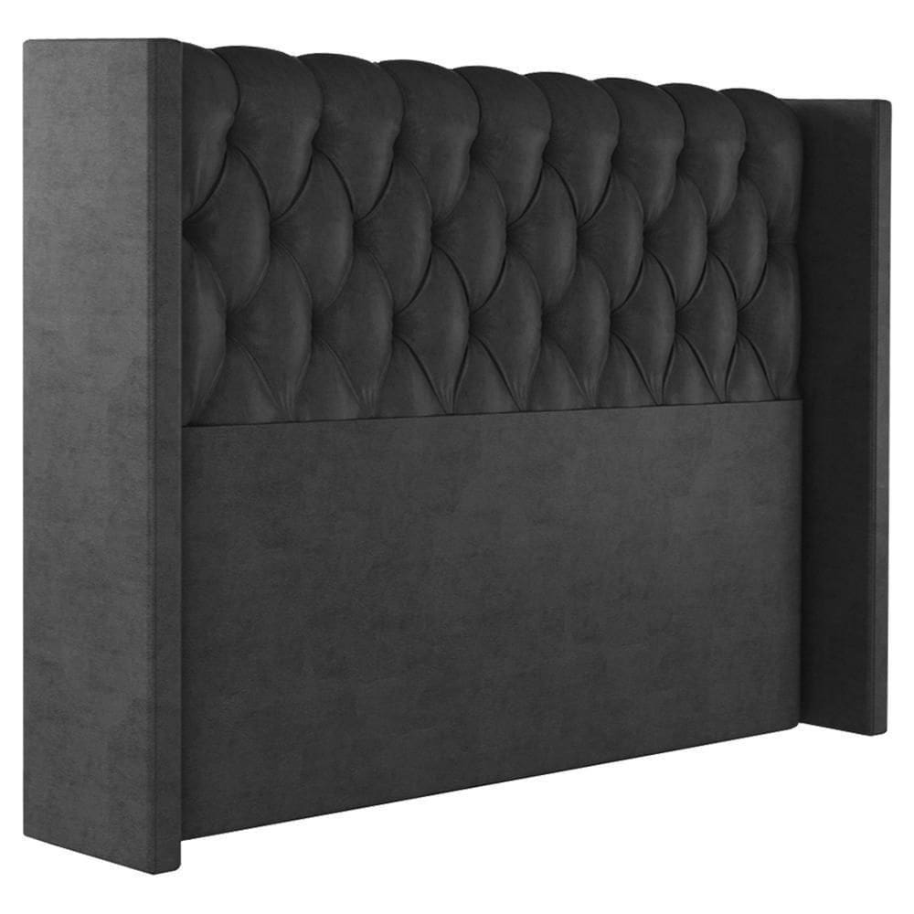 Cabeceira Casal 138 Cm Toquio Veludo Preto Soon Preto