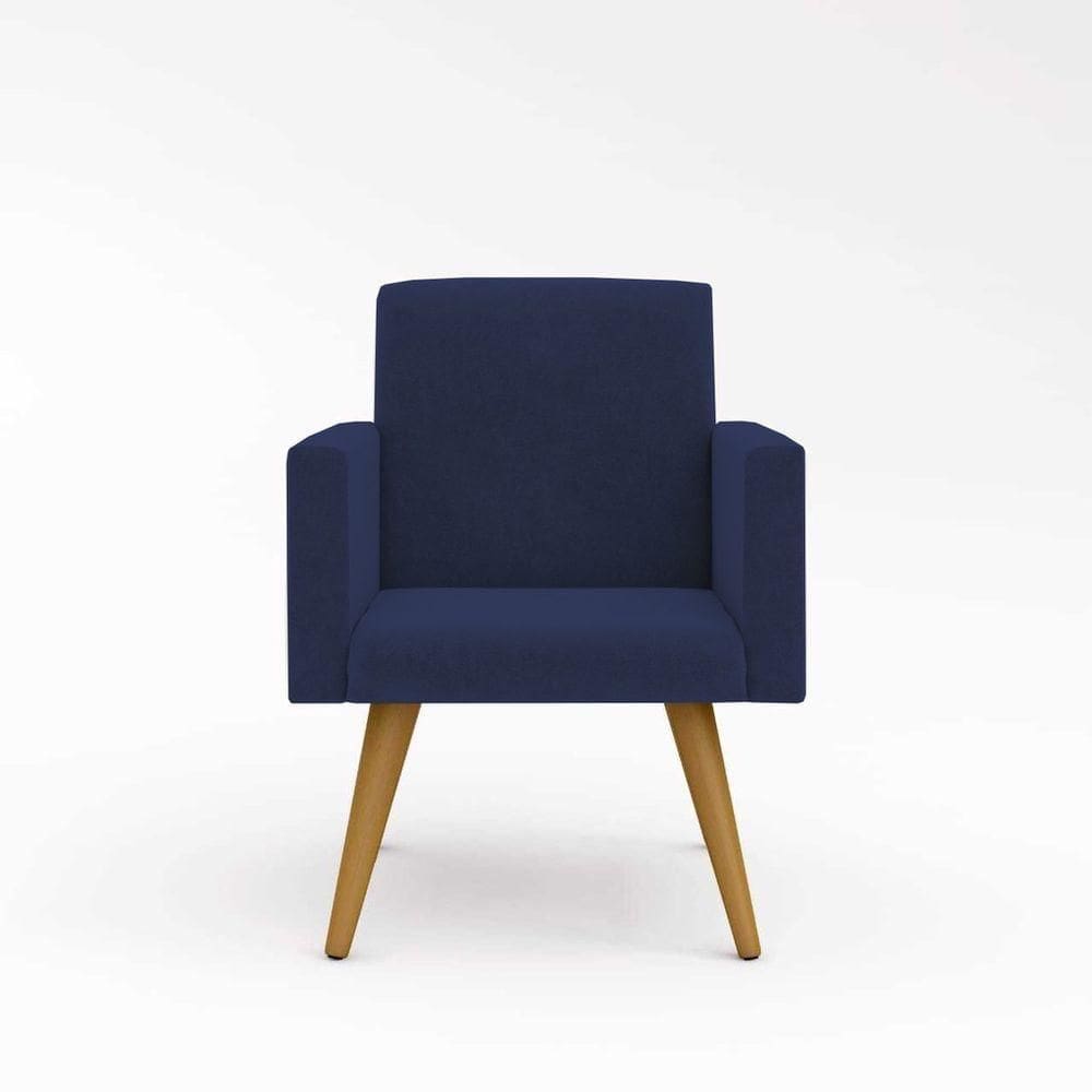 Cadeira Poltrona - Escritório - Recepção - Sala - Cor Azul Marinho