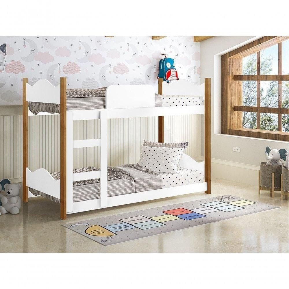 Beliche Infantil Branco Grenat - Gabrielli Móveis