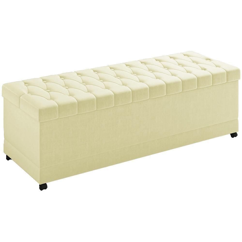 Recamier Calçadeira Bau 160 Cm Rodizios Madi Corano Tcs 350