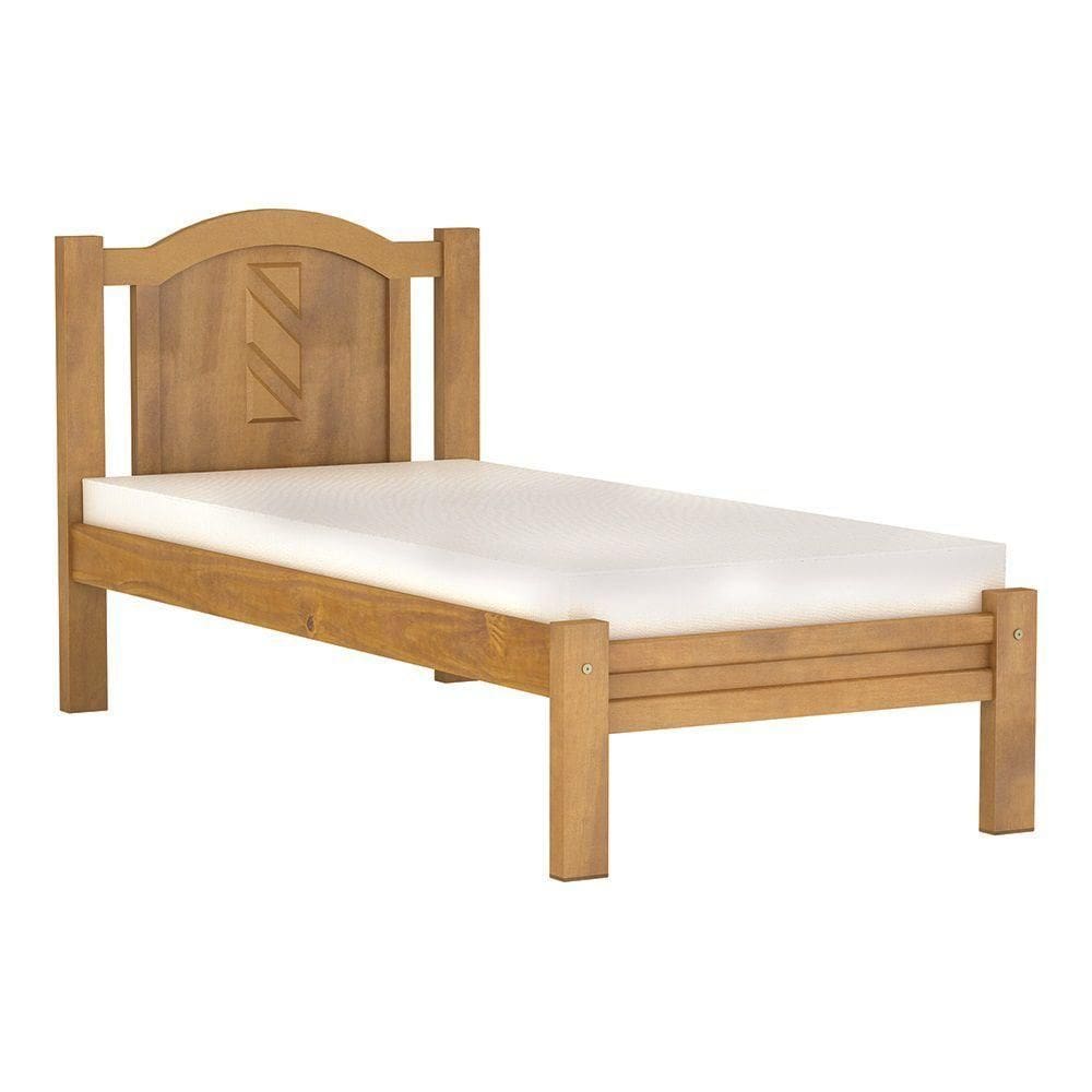 Cama Solteiro Grécia Mel Para Colchão 78 Cm Ou 88 Cm