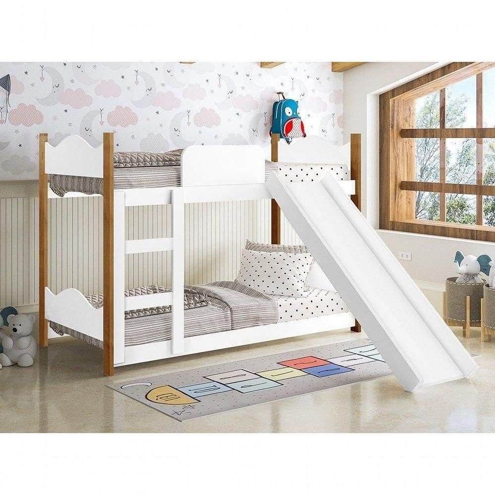 Beliche Infantil Branco Grenat Com Escorregador - Gabrielli Móveis
