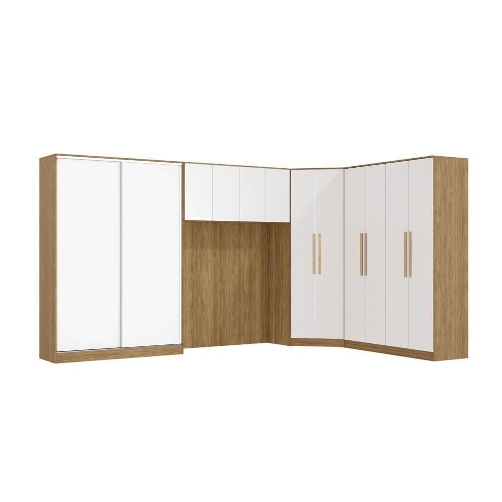 Quarto Modular Kappesberg Adapt Nogueira/branco 5 Peças