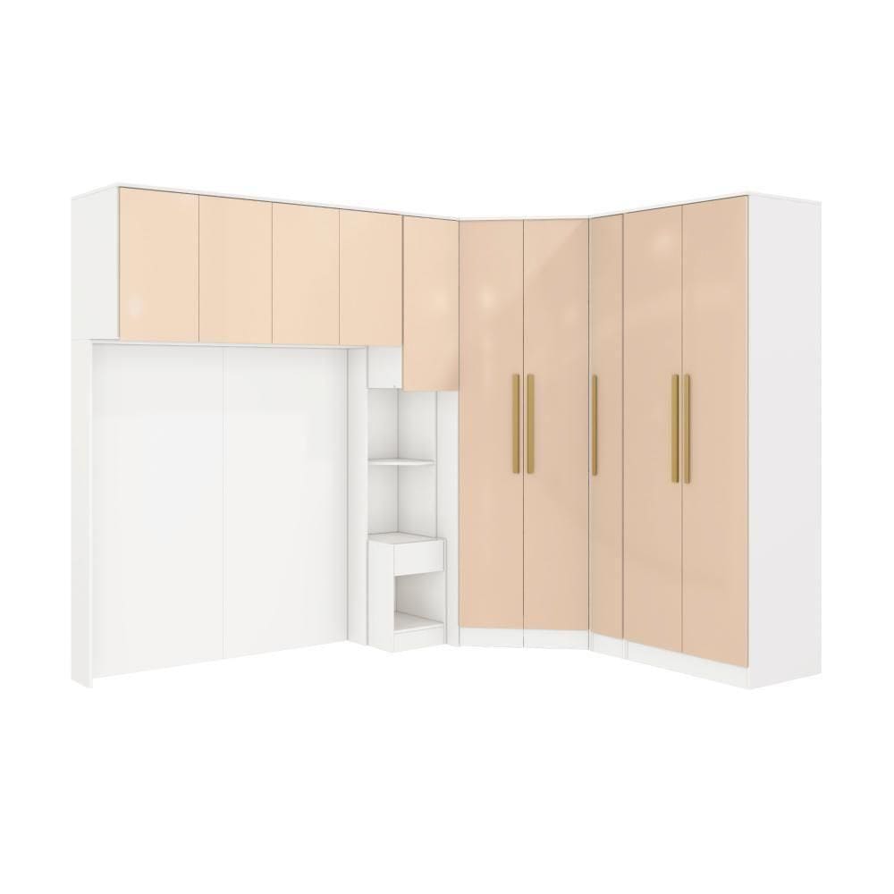 Quarto Modular Kappesberg Adapt Branco/macadâmia 7 Peças