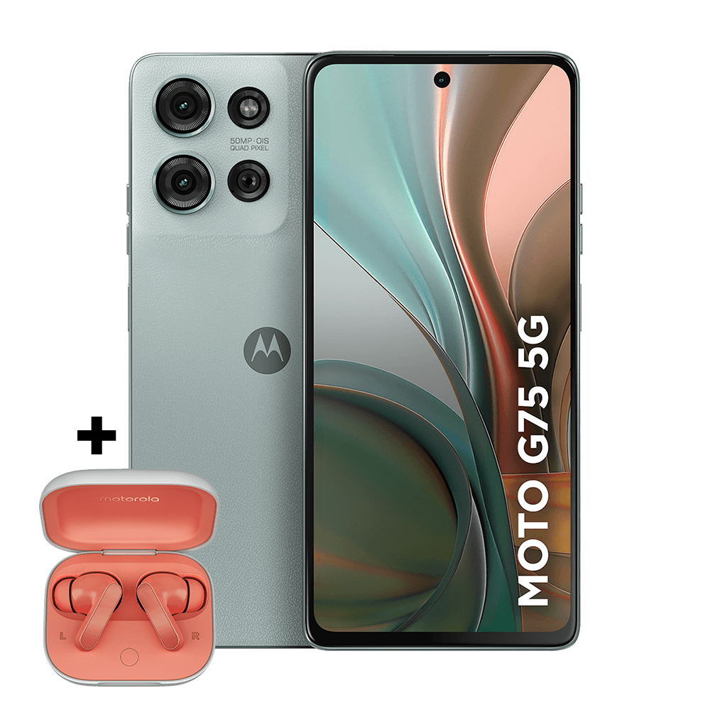 Smartphone Motorola Moto g75 5G + Moto Buds - 256GB 16GB (8GB RAM+8GB Ram Boost) e 50MP Sony Lytia 600 Camera Moto AI Ultrarresistencia militar