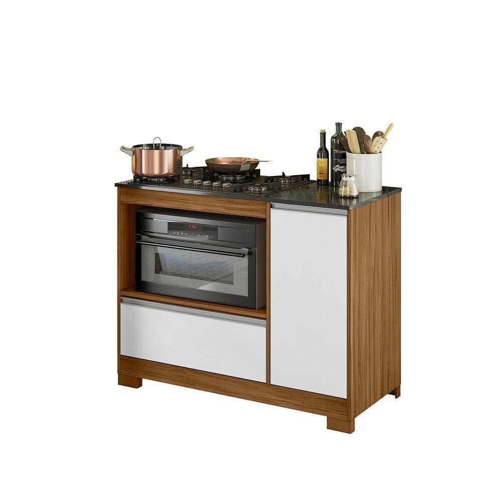 Balcão Cooktop Nt3050 Freijó/branco Notável Móveis Freijó/branco