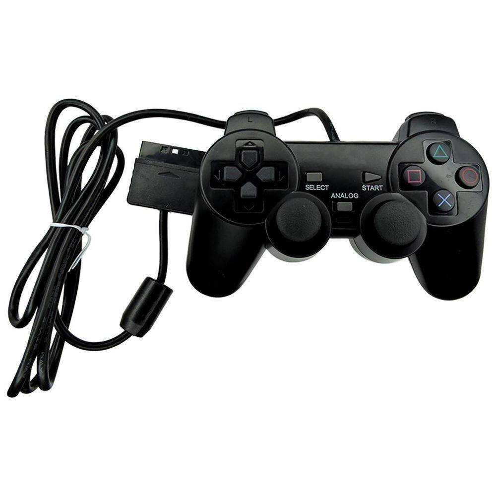 Controle Analógico Com Fio Para PS2 Preto