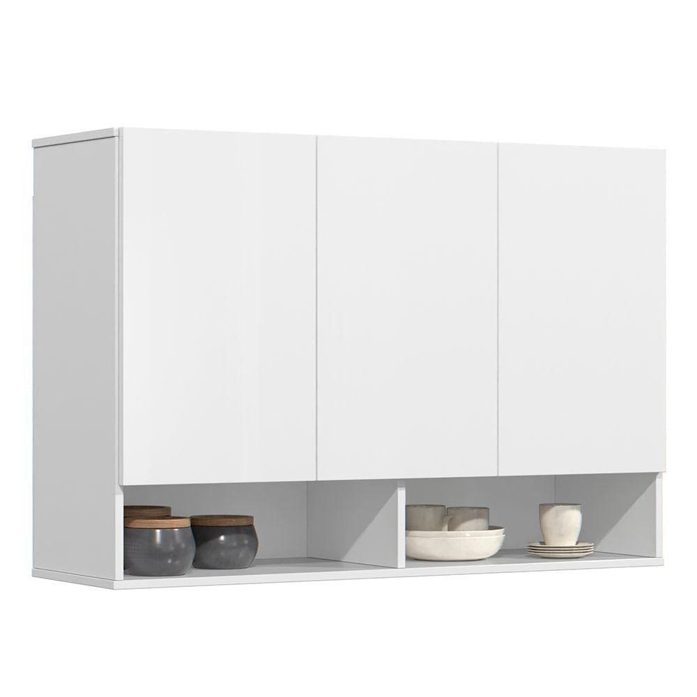 Armário De Cozinha Aéreo 2 Portas 67cm Italy Branco - Ej Móveis