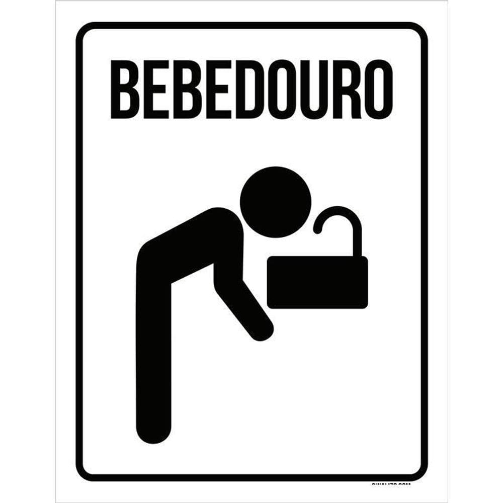 Placa Sinalização Bebedouro Construção Beber Aguá 36X46