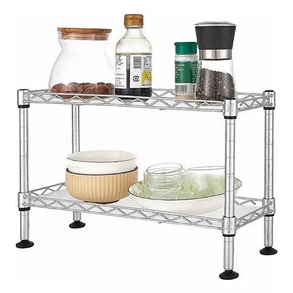 Organizador Rack Armário E Despensa De Cozinha 3 Níveis