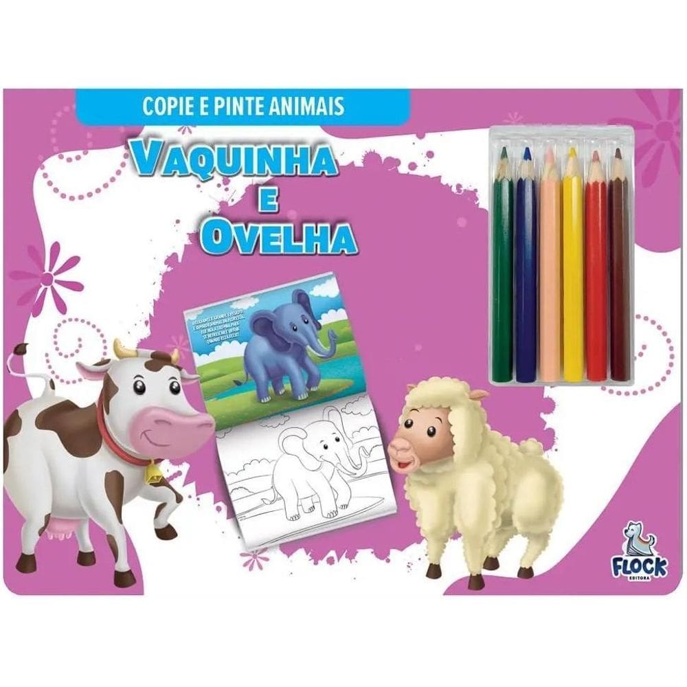 Copie E Pinte Animais - Vaquinha E Ovelha