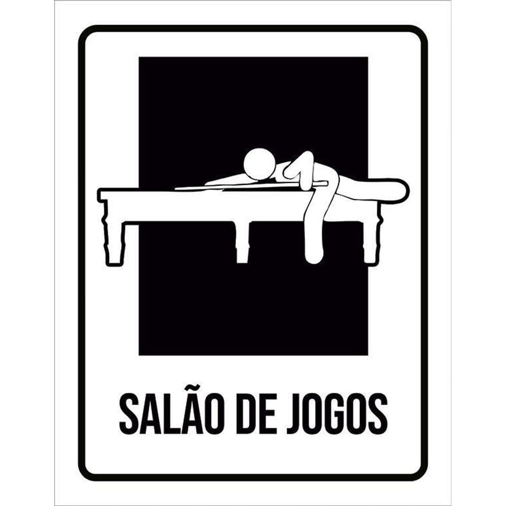 Placa Condomínio Ambiente Salão De Jogos 36X46