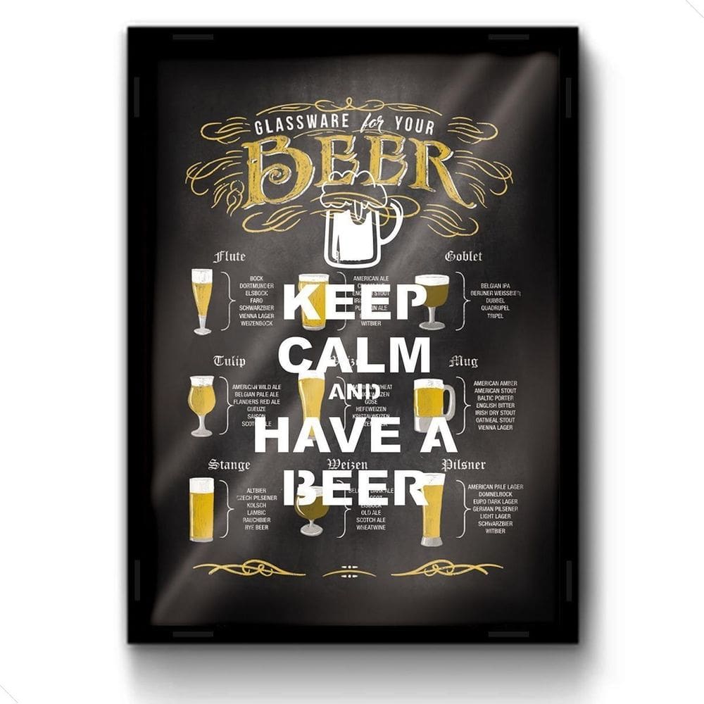 Quadro Porta Tampinhas Cerveja Decoração Keep Calm Beer
