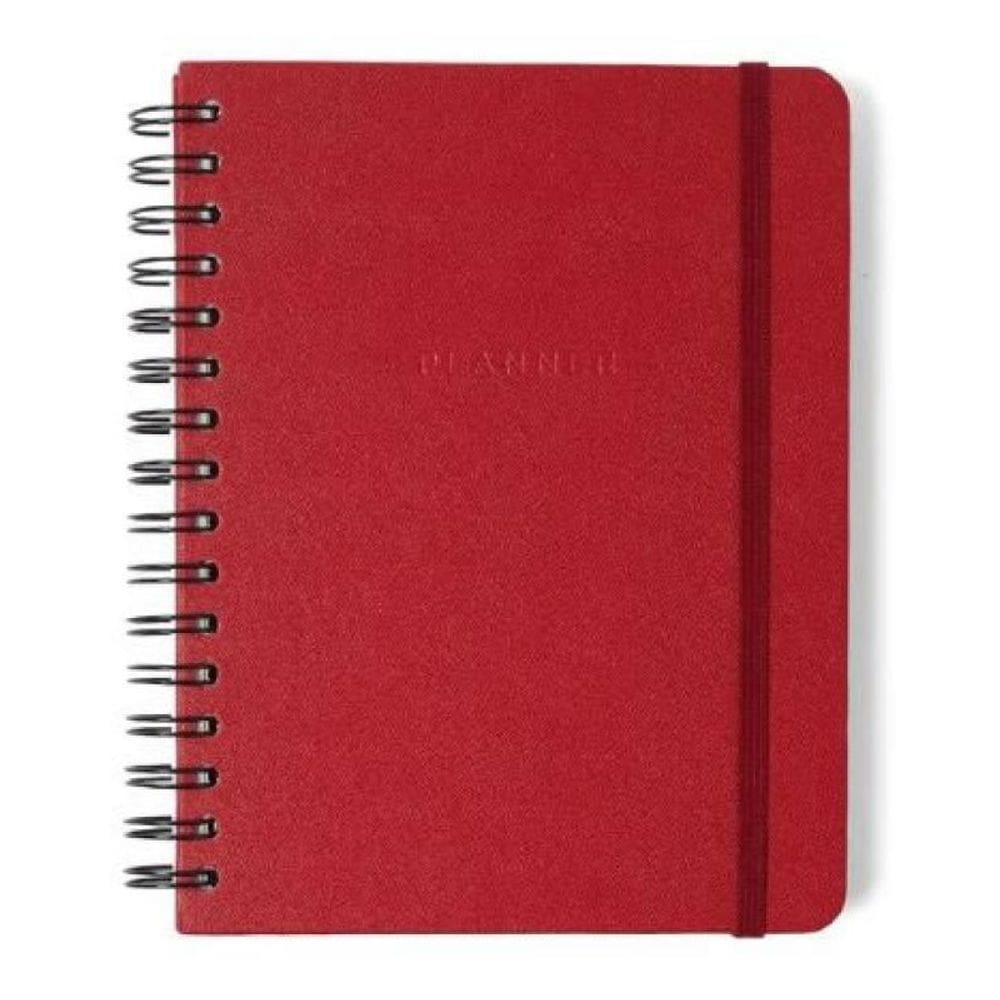 Planner Permanente Wire O Classica Semanal Notas A5 Vermelho