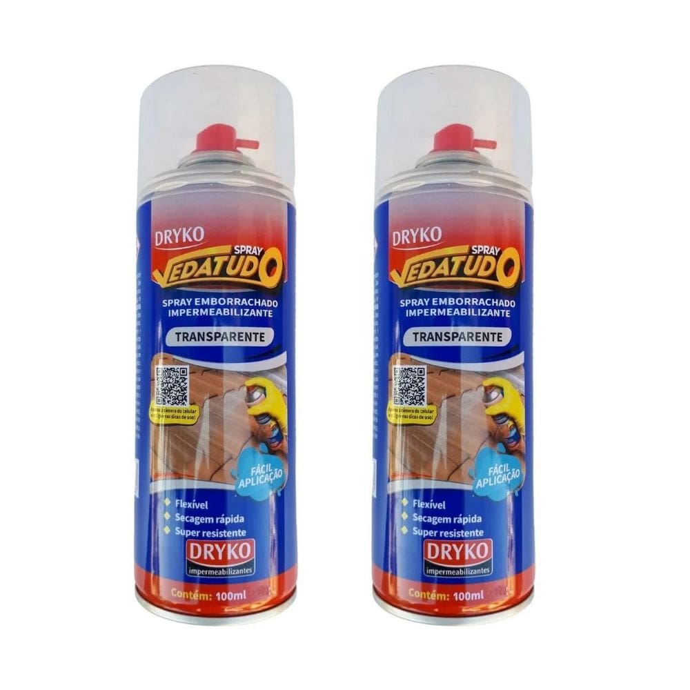 Kit 2 Spray Emborrachado Impermeável Borracha Líquida 100Ml