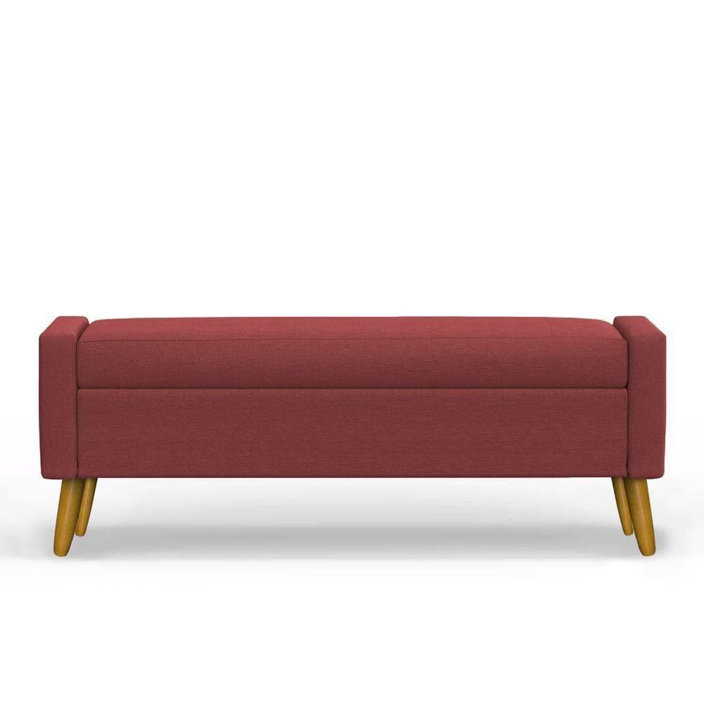 Recamier Bau Paris 1,40m Suede Bordo - Inova Decor